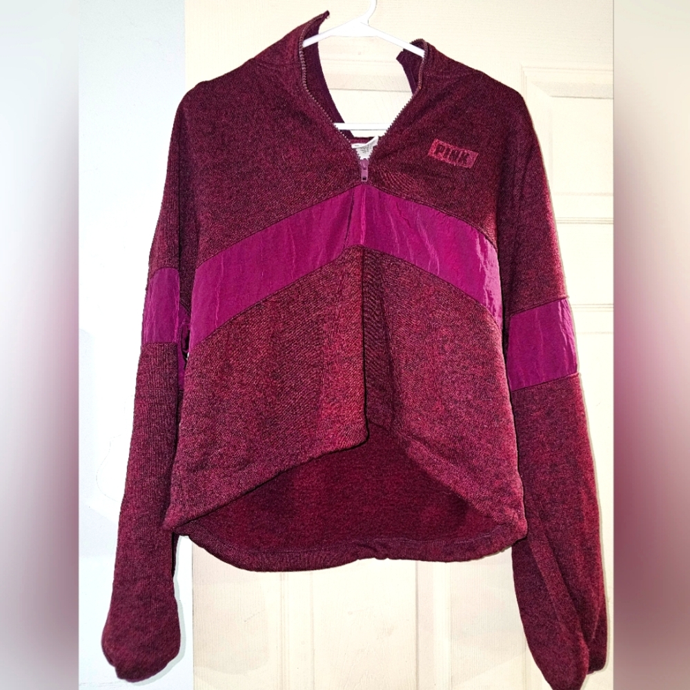 Pink Victoria's Secret quarter zip